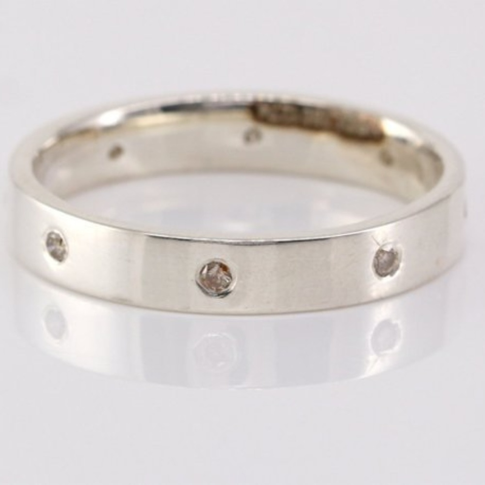 925 sterling silver Diamonds band stamped sz 6,7,8